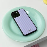 ストライプエポキシバンパーケース (Purple)