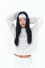 Point Ribbon Sweatshirt White