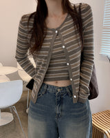 Gerun cardigan & sleeveless set