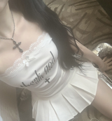 Thankstoo Lace Tube Top (White)