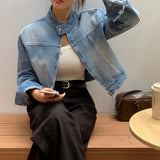 [BELLIDE MADE] バンドカラーデニムジャケット