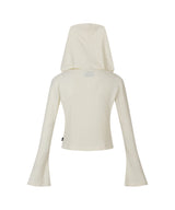 GRAPHIC OFF SHOULDER KNIT HOODED_IVORY