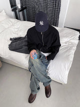 No.0932 k knit ZIP-UP (7color)