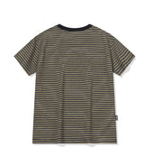 26SS★ Falling Cat Stripe Crop Short Sleeve Tee