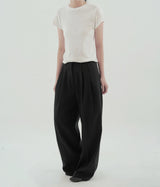 [fiebre] classic wool wide slacks