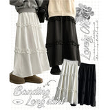 Tony banding frill cancan long skirt