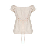 Angel Wrap Blouse - CREAM ROSE