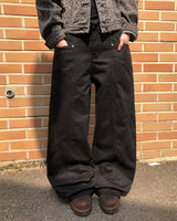 Doson Panel Detail Wide Cotton Pants