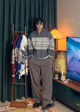 Two-Tuck Bijou Slacks 2COLOR