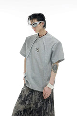 デコンストラクテッドロゴボクシーTシャツ