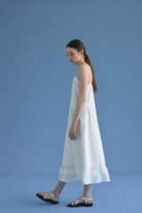 T/T ピンタック スリップ ロングワンピース (white)