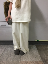 ラペルフリルポケットワイドパンツ（2c）