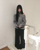 Gahi レイヤードショートスカートブーツカットパンツ