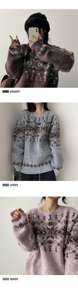 Rafi Brush Snowflake Nordic Knit