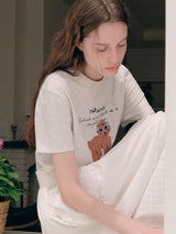 ROLA サングラスパピースタンダードフィットTシャツ メランジグレー