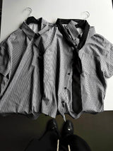 26SS★ [ MADE / Tie Set ] Silk Stripe Classic Shirt Short Sleeve Version