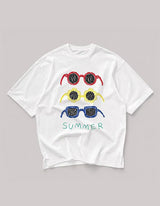 [A-T0232] サングラスイラスト半袖Tシャツ