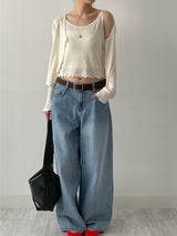 705 All-Brush Wide Denim Pants