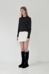 KIRSH PLAIN STRIPE SLIM FIT LONG SLEEVE [BLACK]