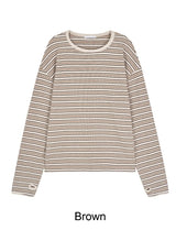 パークワッフルフィンガーホールクロップ長袖Tシャツ