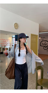 Number Navy Casual Banding Pants