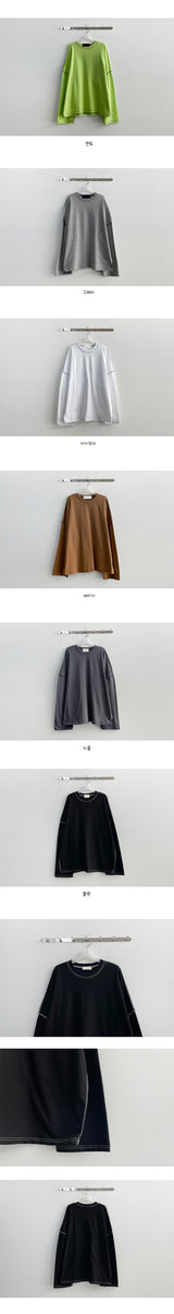 トロムスティッチオーバーサイズフィットロングTシャツ