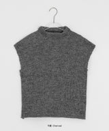 Rahini Layered Half-Neck Cap Short Sleeve Knit
