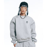 Oversized Hard Crop Sweatshirt - Grey