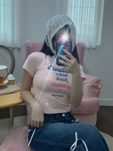 Baby Lotion Pink Short Sleeve Round Tee