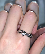 Gray Foggy Star Cubic Open Ring