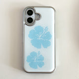 [Epoxy] hibiscus(white) シルバー バンパーケース