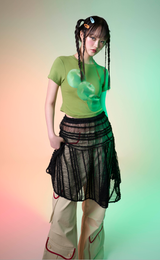 Pom Pom Lace Skirt 