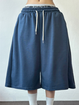 BACK POCKET SIDE PINTUCK BALLOON BERMUDA 💙🤎🖤🩶💜6COLOR
