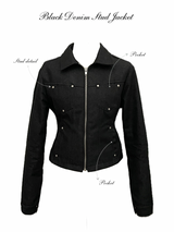 Black Denim Stud Jacket