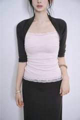 [MADE] Baysel Lace Sleeveless & Bolero Set