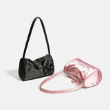 Studded Mini Baguette Shoulder Bag