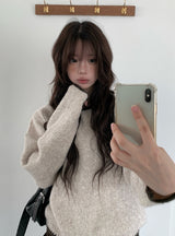 Lekin Color Matching One-Shoulder Knit