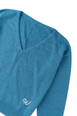 Moa v-neck knit_blue