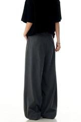 Gray Straight Trousers