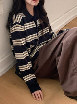 #LM Daily Multi Border Collar Knit (3color)