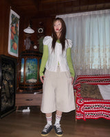 (2color) Wrap Around Pocket Wide Bermuda Pants