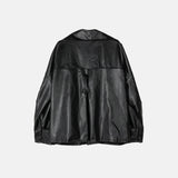 ENOC Box Oversized Fit Leather Jacket