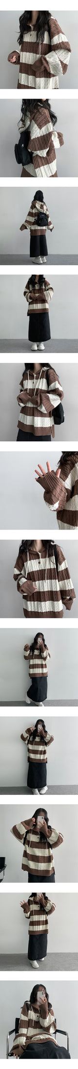 Tuben Twisted Warmer Knit Hood (5 colors)