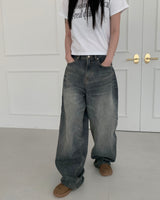 Wad wide denim pants