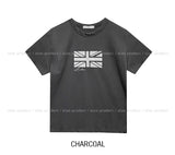 ロンドンシルバープリントセミクロップショートスリーブ