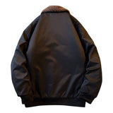 D coloration wool collar jacket