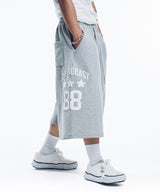 ナンバリング パッチ バミューダ スウェットパンツ - グレー