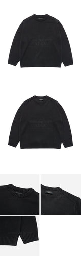 24FW オーバーサイズ セットアップ ニット ブラック