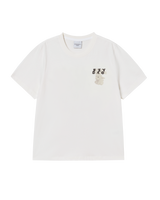 25FW WOMAN ファジーフォントドラゴン半袖Tシャツ