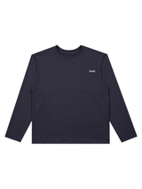 (Unisex) エッセンシャルストレッチフィットロングスリーブパジャマセット　チャコール